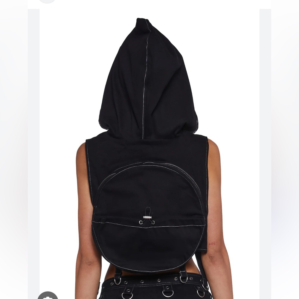 Black Hooded Backpack